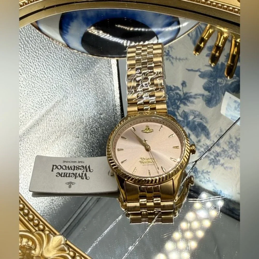 🆕 VIVIENNE WESTWOOD 🧿 NWT Stainless Steel The Seymour Watch, 38mm, Rose/Gold - Picture 7 of 15
